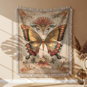 Butterfly vintage Woven Blanket