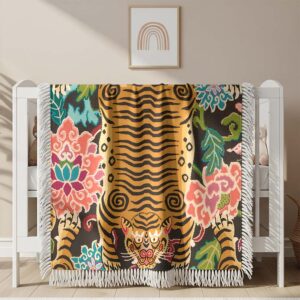 Alternative view of Tiger Trippy 2 Woven Blanket