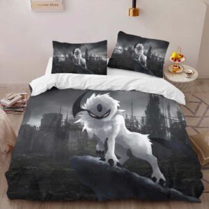 Alternative view of Absol Pokemon in Apocalypse Duvet Cover