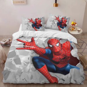 Alternative view of Adventures Spider-man Duvet Cover