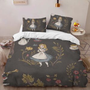 Alternative view of Alice in Wonderland 01 Duvet Cover