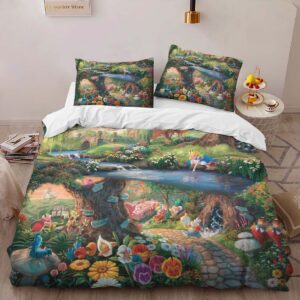 Alternative view of Alice in Wonderland 05 Duvet Cover