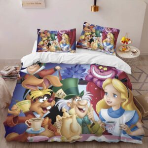 Alternative view of Alice in Wonderland 07 Duvet Cover