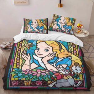 Alternative view of Alice in Wonderland 17 Duvet Cover