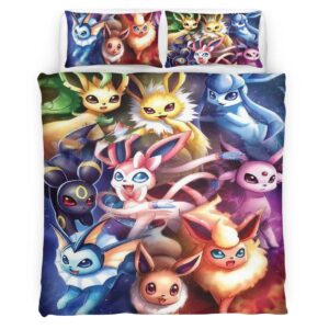 All Eevee Evolutions Pokemon 1002 Duvet Cover