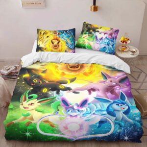 Alternative view of All Eevee Evolutions Pokemon 1004 Duvet Cover