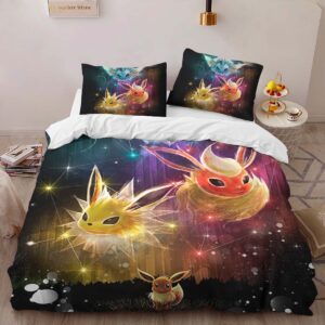 Alternative view of All Eevee Evolutions Pokemon 1005 Duvet Cover