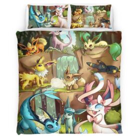 All Eevee Evolutions Pokemon 1007 Duvet Cover