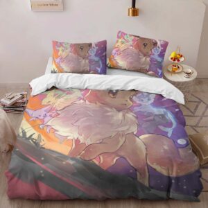 Alternative view of All Eevee Evolutions Pokemon 1008 Duvet Cover