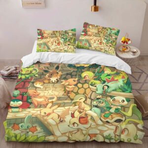 Alternative view of All Grass Pokemon 6 Duvet Cover