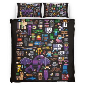 All Minecraft Characters Duvet Cover