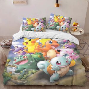 Alternative view of All Pokemon happy Duvet Cover
