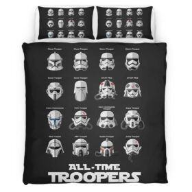 All Time Troopers Helmet Star Wars Duvet Cover