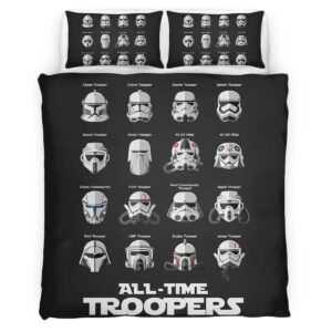All Time Troopers Helmet Star Wars Duvet Cover