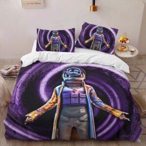 Alternative view of Astro Jack violet Fortnite Skin Duvet Cover