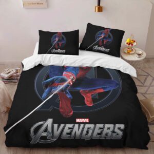 Alternative view of Avengers Spider-man Duvet Cover