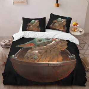 Alternative view of Baby Yoda Grogu Star Wars 13 Duvet Cover