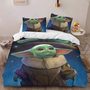 Alternative view of Baby Yoda Grogu Star Wars 14 Duvet Cover