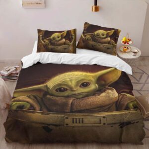 Alternative view of Baby Yoda Grogu Star Wars 15 Duvet Cover