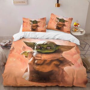 Alternative view of Baby Yoda Grogu Star Wars 7 Duvet Cover