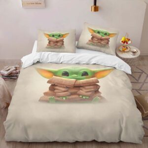 Alternative view of Baby Yoda Grogu Star Wars 9 Duvet Cover