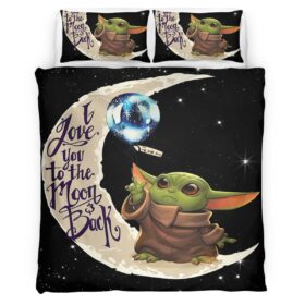 Baby Yoda I Love You To The Moon And back Duvet Cover