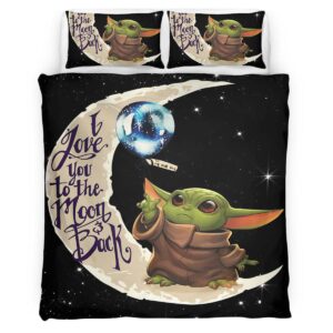 Baby Yoda I Love You To The Moon And back Duvet Cover