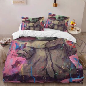 Alternative view of Baby Yoda So Cute Duvet Cover