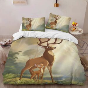 Alternative view of Bambi and His Father Duvet Cover