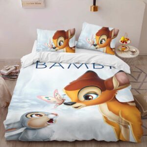 Alternative view of Bambi and Thumper 12 Duvet Cover