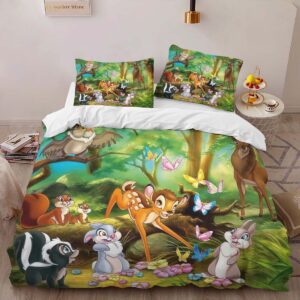 Alternative view of Bambi and the Animal Duvet Cover