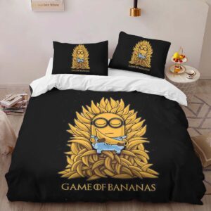 Alternative view of Banana Minions Game of Bananas Duvet Cover