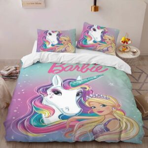 Alternative view of Barbie and Unicorn 2 Duvet Cover