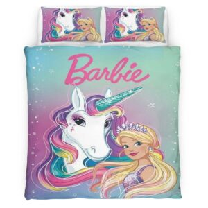 Barbie and Unicorn 2 Duvet Cover