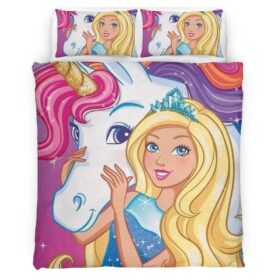 Barbie and Unicorn Duvet Cover