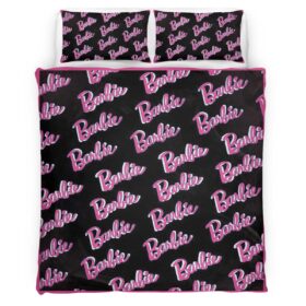 Barbie icon black pink Duvet Cover