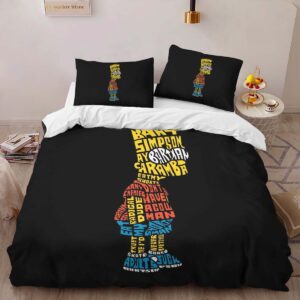 Alternative view of Bart Simpson the Simpsons Duvet Cover