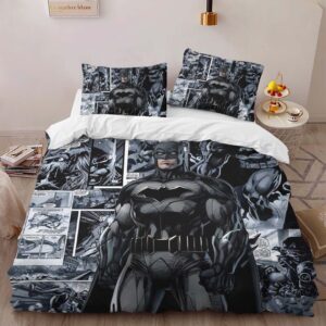 Alternative view of Batman Comics Gotham City Duvet Cover