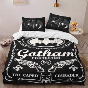 Alternative view of Batman Dark Night Gotham City Duvet Cover
