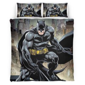 Batman Hero in dark night 01 Duvet Cover