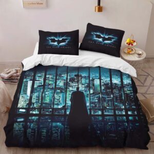 Alternative view of Batman Hero in dark night 9 Duvet Cover