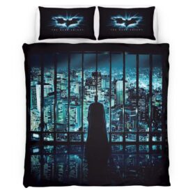 Batman Hero in dark night 9 Duvet Cover