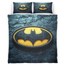 Batman Logo Classic Yellow Black Duvet Cover