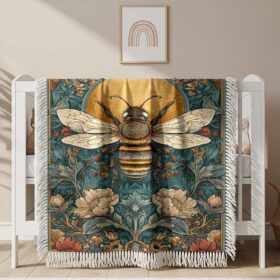 Bee vintage style Woven Blanket