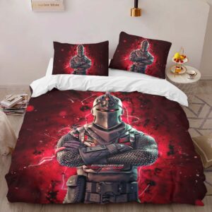 Alternative view of Black Knight Fortnite Skin Duvet Cover