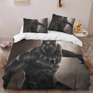 Alternative view of Black Panther Marvel 1002 Duvet Cover