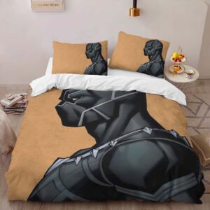 Alternative view of Black Panther Marvel 1004 Duvet Cover