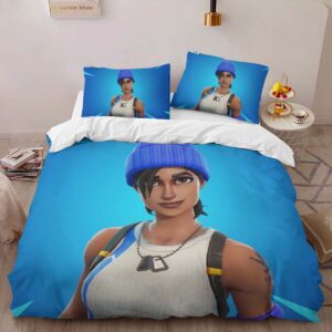Alternative view of Blue Team Leader Skin Fortnite 3 Duvet Cover