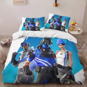 Alternative view of Blue Team Leader Skin Fortnite 5 Duvet Cover
