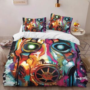 Alternative view of Borderlands Graffiti Games Duvet Cover